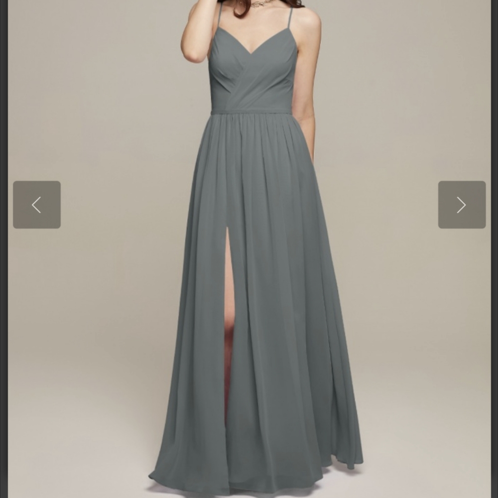 AW Wilfreda Bridesmaid Prom Formal Occasion Wedding Guest Dress, 12, Steel Grey